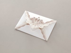 Thiệp cưới D416023 dập nổi lượn sóng