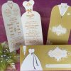 Thiệp cưới GR3001 là một thiệp cưới giá rẻ truyền thống màu vàng