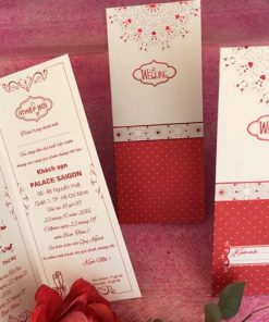 Thiệp cưới GR3004 đỏ