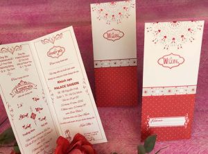 Thiệp cưới GR3004 đỏ