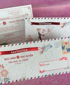 Thiệp cưới GR3008 phong cách thư tay