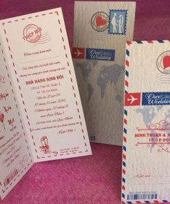 Thiệp cưới phong cách hoài cổ GR3011