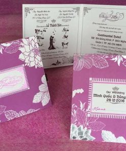 Thiệp cưới giá rẻ GR3013 màu tím