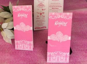 Thiệp cưới tuyệt đẹp giá tốt GR3014 màu hồng