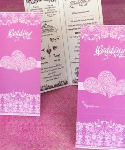 Thiệp cưới tuyệt đẹp giá tốt GR30 màu tím