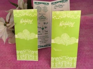 Thiệp cưới tuyệt đẹp giá tốt GR3014 màu xanh lá