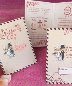 Thiệp cưới giá rẻ GR3019 tinh nghịch