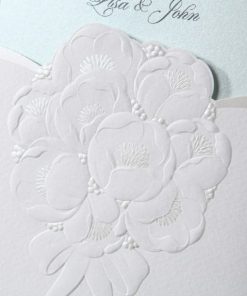 Thiệp cưới P859 hoa văn nhẹ nhàng