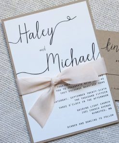 Thiệp cưới giấy Kraft TGTD008