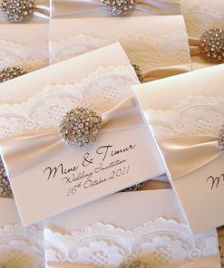 Thiệp cưới TGTD040 trắng sang trọng