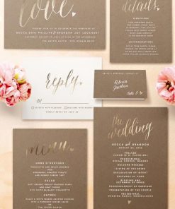 Thiệp cưới TGTD079 font chữ nhũ vàng bay bổng