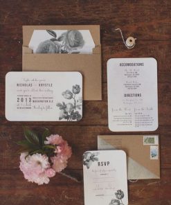 Thiệp cưới TGTD084 hoài cổ đóa hoa mẫu đơn