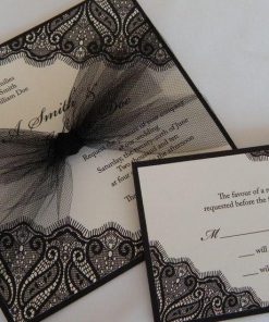 Mẫu thiệp cưới TGTD085 đen huyền bí và quyến rũ