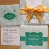 Thiệp cưới TGTD088 màu xanh ngọc có hoa văn