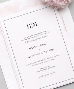 Thiệp cưới TGTD100 Hoa mẫu đơn thanh lịch