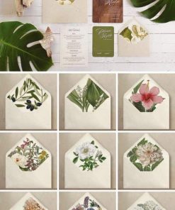 Thiệp cưới TGTD120 họa tiết của thiên nhiên