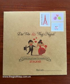 Bên ngoài Thiệp cưới TGTD122 dễ thương trẻ trung & đáng yêu