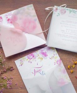 Thiệp cưới TGTD128 sự kết hợp đáng yêu mềm mại