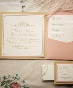 Thiệp cưới TGTD134 màu hồng ngọt ngào