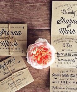 Thiệp cưới TGTD136 phong cách cổ điển mộc mạc