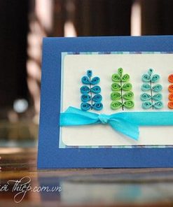 Thiệp cưới TGTD137 giấy quilling dễ thương