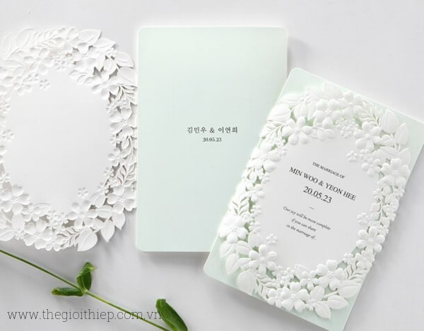 Mẫu phôi thiệp cưới cao cấp BH6010