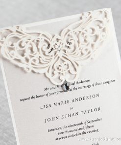 Thiệp cưới đính hạt pha lê IWP14008