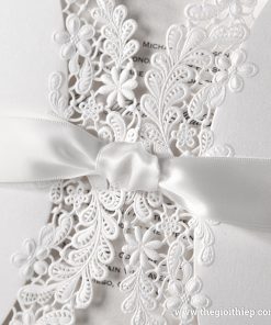 Thiệp cưới BH1646 có nơ