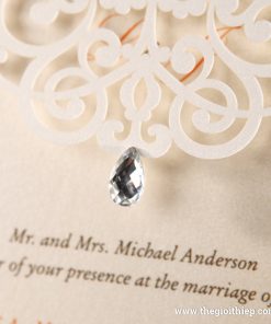 Thiệp cưới BH1659 hạt pha lê sang trọng