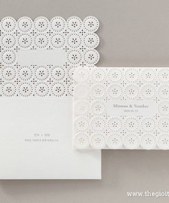 Thiệp cưới BH5102 có hoa văn tinh tế