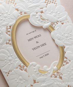 Thiệp cưới BH7231 hoa văn sang trọng tinh tế