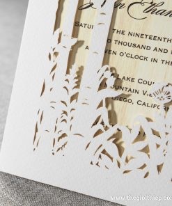 cận cảnh Thiệp cưới IWP14031 cắt laser