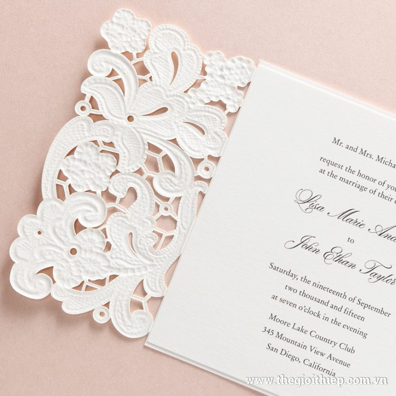 Thiệp cưới IWP14105 có cánh
