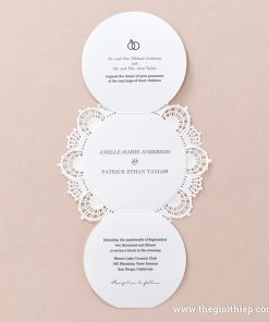 Thiệp cưới cao cấp IWP14115 khi mở ra