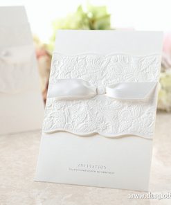 Thiệp cưới đẹp BH3304 trắng tinh khôi