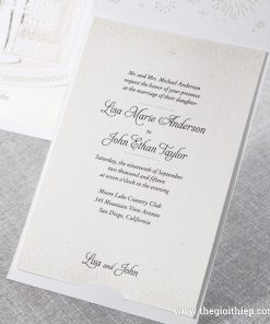 Thiệp cưới IWP14004 cắt laser đẳng cấp