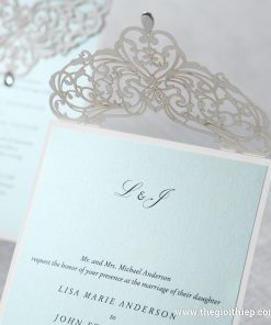 Thiệp cưới LA824 khi mở nắp