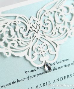 Thiệp cưới đẹp LA824 được cắt laser đẳng cấp