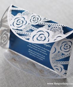 Thiệp cưới PK842_WH khi mở ra