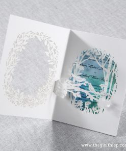 Thiệp cưới đẹp PK863 khi mở ra