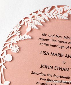 Thiệp cưới B3586 được cắt laser sáng tạo