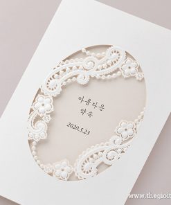 Thiệp cưới hàn quốc BH8218 cắt laser sang trọng