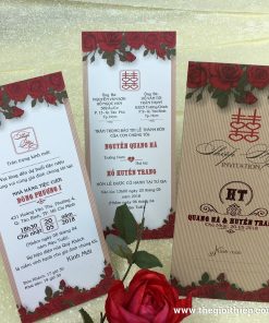 Thiệp cưới TGTGR1903 hoa hồng trang nhã