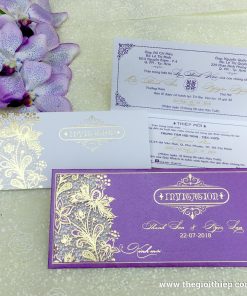 Thiệp cưới TGTGR1911 màu tím