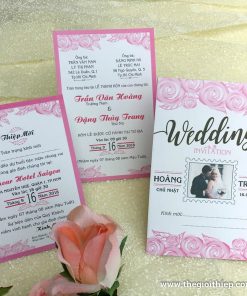 Thiệp cưới TGTGR1918 in hình theo yêu cầu