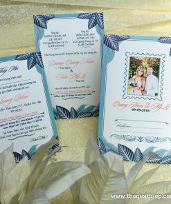 Thiệp cưới rẻ mà đẹp TGTGR1919 in hình theo yêu cầu