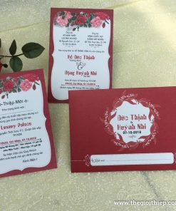 Thiệp cưới TGTGR1923 màu đỏ