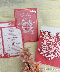Thiệp cưới TGTGR1927 màu đỏ