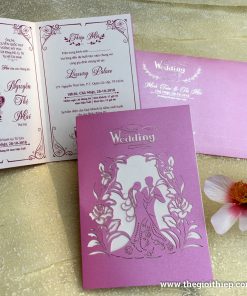 Thiệp cưới TGTGR1930 màu tím sen