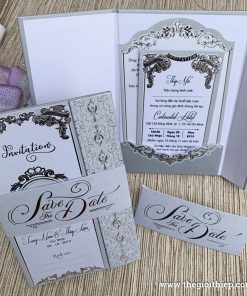 Thiệp cưới TGTGR2020 màu bạc